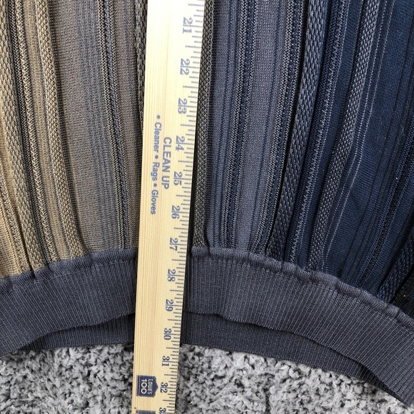 St Croix Sweater Mens Large Blue Striped Knit 1/4 Zip Mock Neck Pullover USA - Picture 5 of 10